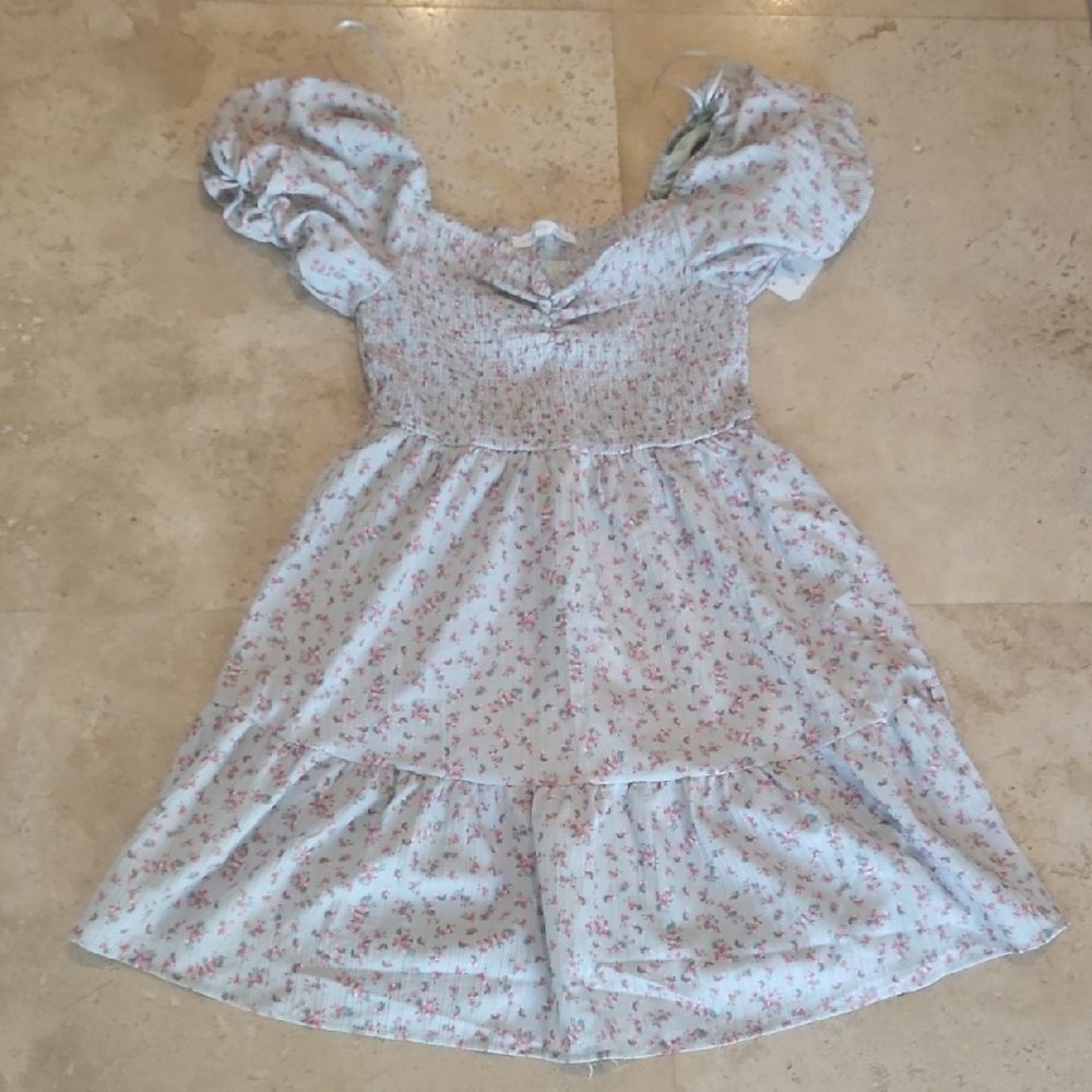 Altar'd State Floral Smocked Waistband Dress